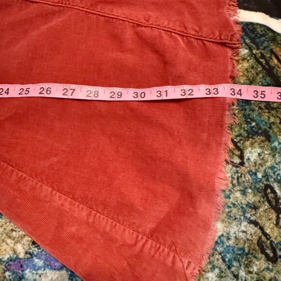 Free People Karma Corduroy Exaggerate Flare Jeans – Red Dahlia, Size 27 - Picture 9 of 14